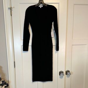 Good America Black Body Con Midi in size 1